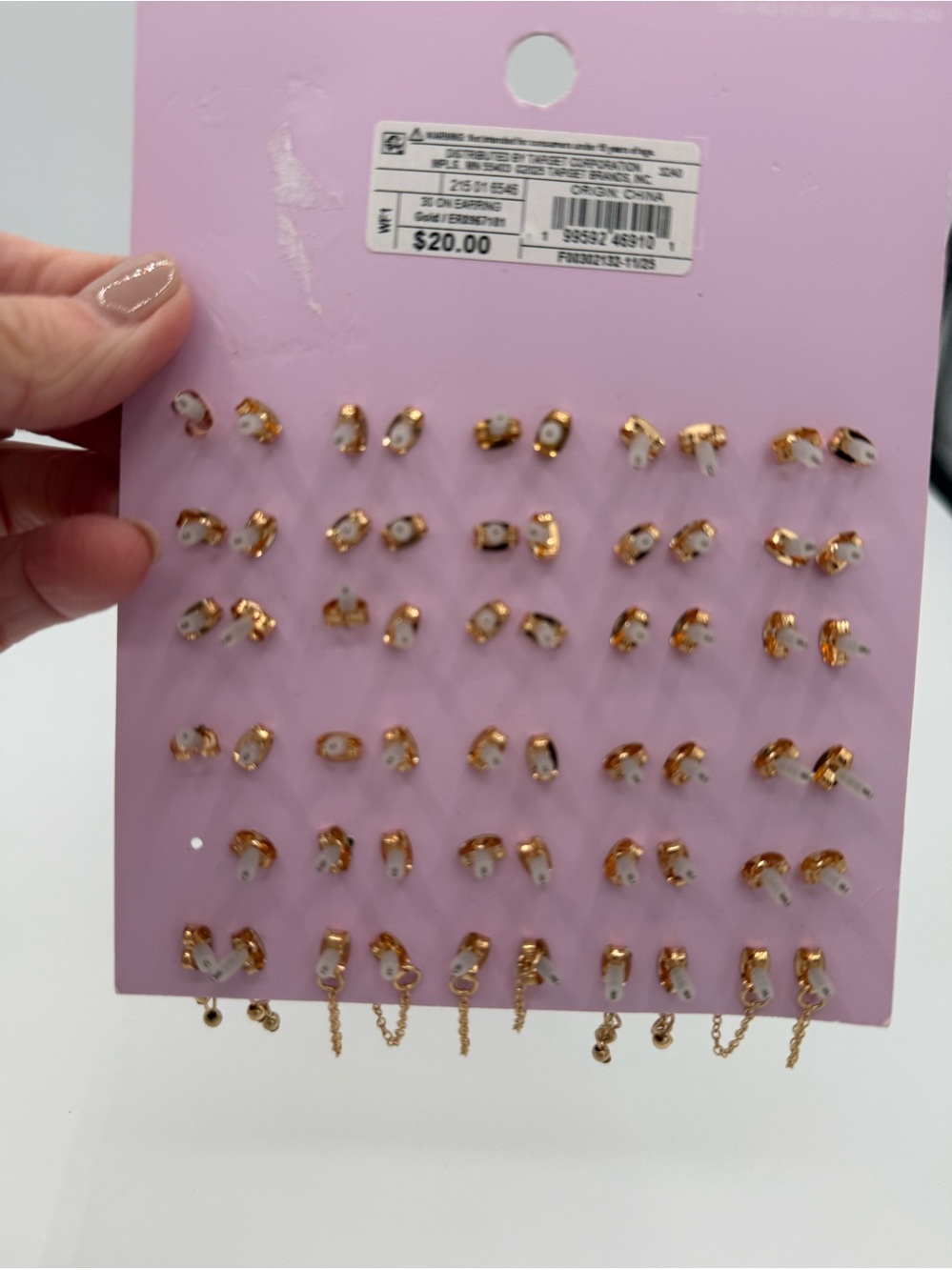 3 Wild Fable Gold-Tone Mixed Earring Sets with Rhinestones Pearl and Red Accents - Picture 6 of 8